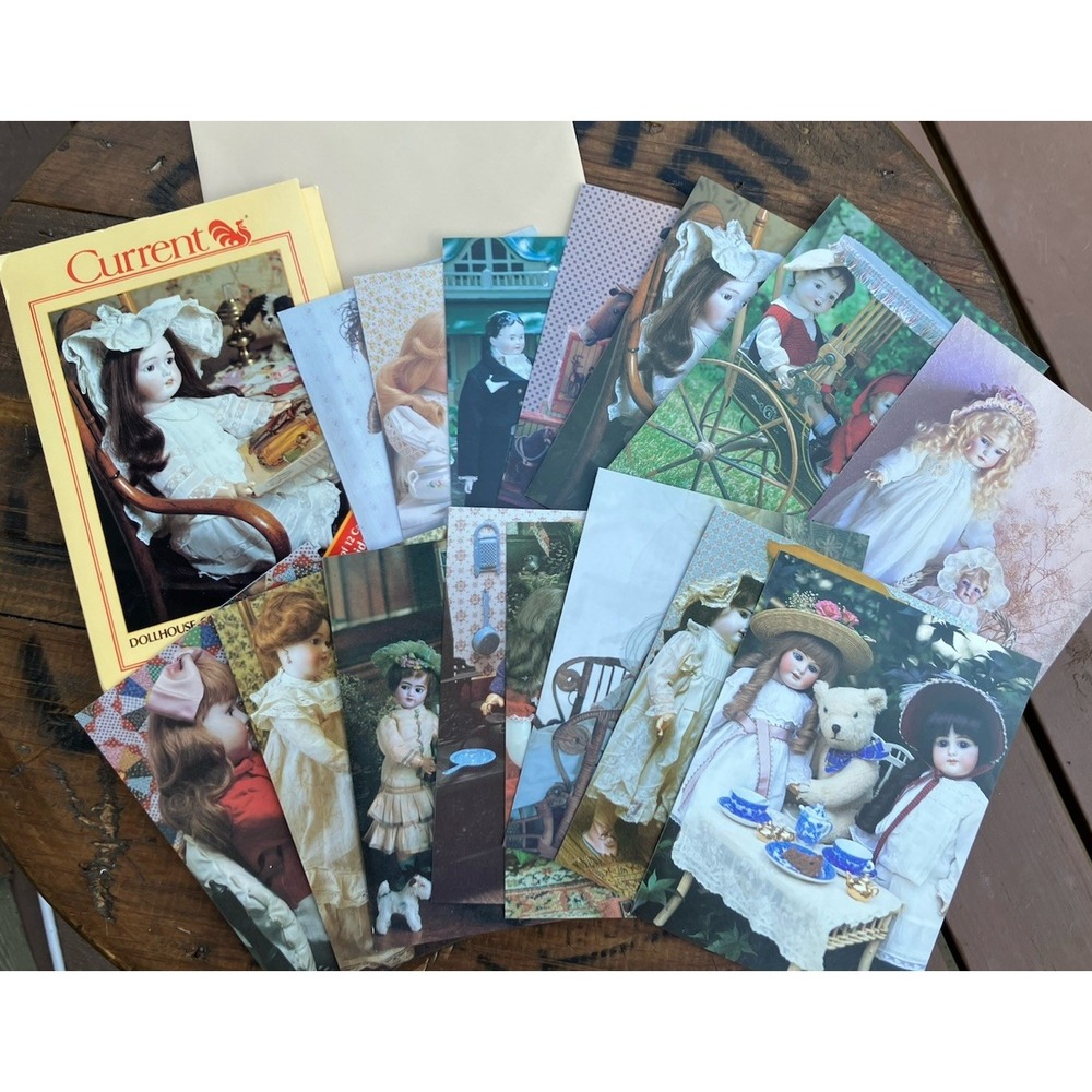 Vintage 1983 Current Dollhouse Greeting Cards Set Victorian Dolls Lot 15 Cards